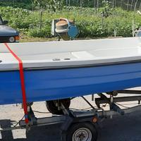 Barca Zirka mt 450 con motore Honda 20 cv