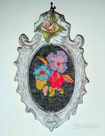 Due quadretti mezzopunto cornice Bassano