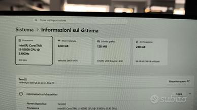 Computer fisso dotati di monitor tastiera e penna
