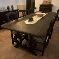 Tavolo in castagno + 10 sedie