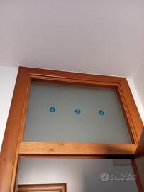 Porte in noce con vetro piombato