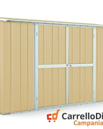 Casetta in lamiera per esterno 307x100cm beige