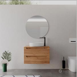 Mobile bagno sospeso con top e specchio