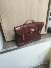 Bella cartella Vintage in vera pelle