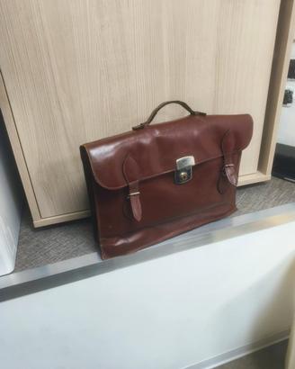 Bella cartella Vintage in vera pelle