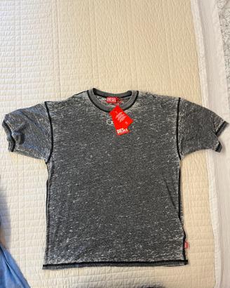 T shirt Diesel grigio cenere