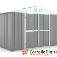 Box giardino lamiera zincata 327x155 grigio chiaro