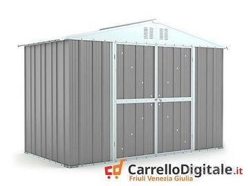 Box giardino lamiera zincata 327x155 grigio chiaro