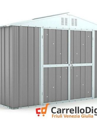 Box giardino lamiera zincata 327x155 grigio chiaro