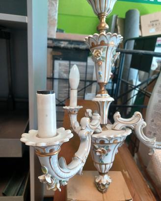LAMPADARIO IN CERAMICA VINTAGE