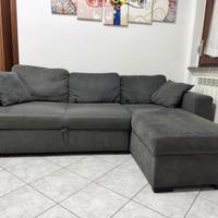 DIVANO LETTO ANGOLARE CON PENISOLA CONTENITORE