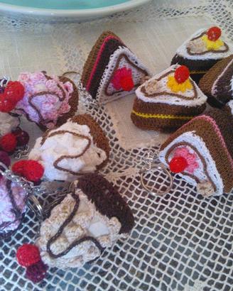 Portachiavi vari dolcetti ad uncinetto