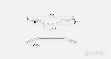 Manubrio Moto con omologazione stradale ABE