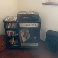 Giradischi vintage Pioneer con mobile e cassa