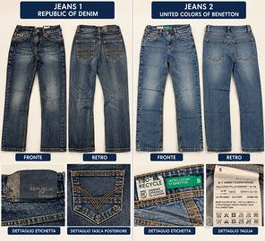 Lotto 2 jeans bimbo Republic of Denim e Benetton