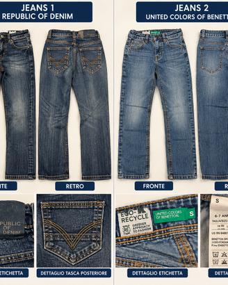 Lotto 2 jeans bimbo Republic of Denim e Benetton