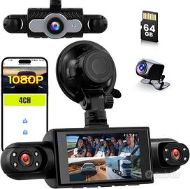 Inefala Dash Cam 360 gradi 1080P con Scheda 64GB