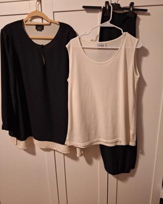 completo elegante blu