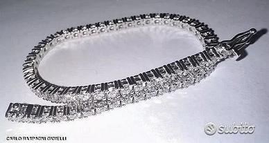 BRACCIALE TENNIS ORO 18kt. DIAMANTI NATURALI 3,00