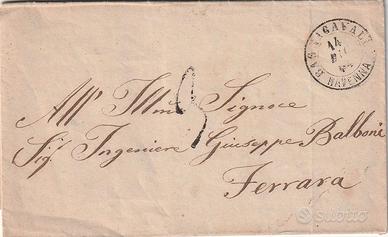 ANTICA LETTERA MANOSCRITTA DEL 1864, Ravenna-FE