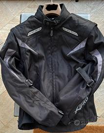 Giubbotto moto in tessuto.