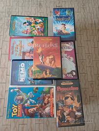 8 Video Cassette Film Cartoni Animati Walt Disney