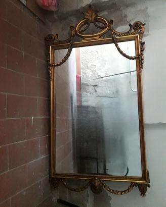 Specchio con cornice oro
