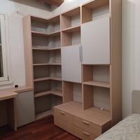 Mobile libreria con angolo e mobiletto