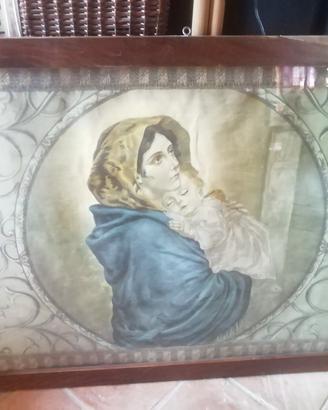 antico quadro, arazzo, Madonna col bambino 