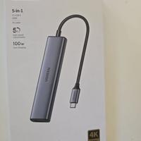 Hub Ugreen USB-C  + Hamlet multipresa USB