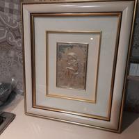 Rilievo in Argento 925 con cornice dorata