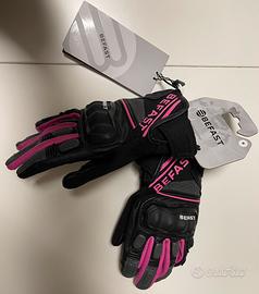 Guanti moto pelle donna Certificati fucsia NUOVI