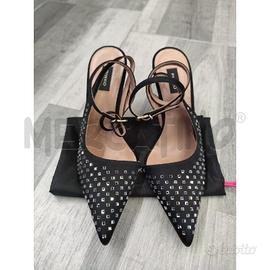 DECOLLETE PINKO NERE STRASS QUADRATI