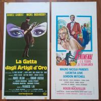 2 locandine cinema anni 60 tipo Diabolik