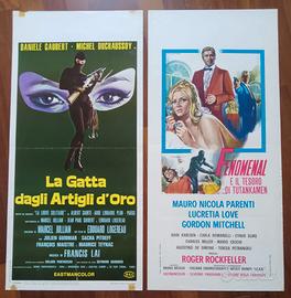 2 locandine cinema anni 60 tipo Diabolik