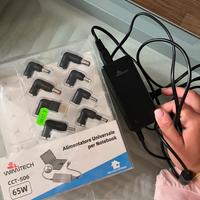 Set alimentatore per PC più adattatori vari