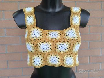 Top uncinetto 100% cotone