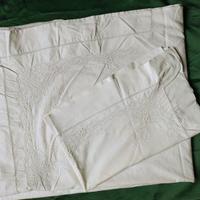 Antico Lenzuolo Matrimoniale Sopra E Due Federe Co