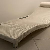 lettini sdraio chaise longue bianco prendisole