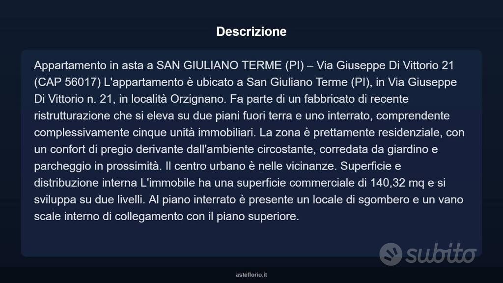 Appartamento – San Giuliano Terme, Corliano - Vista 5
