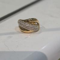 ANELLO A FASCIA INCROCIATA IN ACCIAO INOSSIDABILE