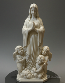 Statua Vergine Maria con Angeli - Madonna - Arte