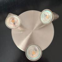 Plafoniera acciaio 3 luci led