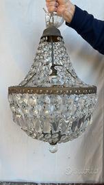 Lampadario vintage in cristallo