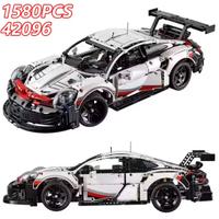 Porche 911RSR MOC 42096 Bricks con luci LED