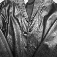 Giubbotto giacca uomo donna over pelle nera nuovo