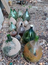 damigiane vetro anni 80