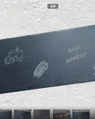 vassoio ardesia incisione laser