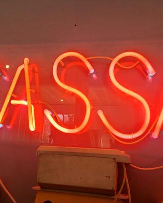 Insegna neon vetro originale CASSA