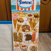 Tabella in metallo gelati Toseroni - 1978 circa